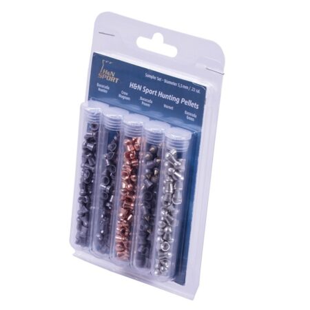 an image of the product H&N Sport .22 Cal Pellet Hunting Sampler Set- 155 Pellets - 99995500010