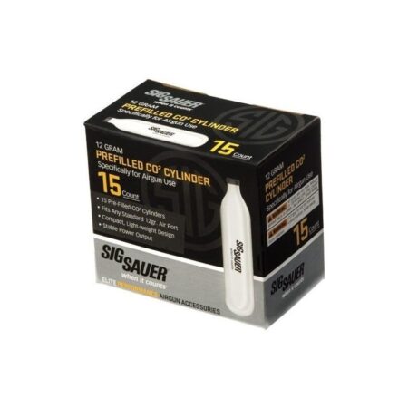 an image of the product SIG SAUER 12 Gram Prefilled CO2 Cylinder- Pack of 15 - AC-12-15