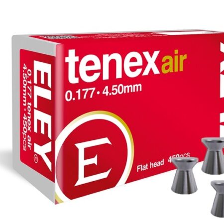 an image of the product Eley Tenex Air .177/4.50mm Flat Head Pellets- Pack of 450 - 46120