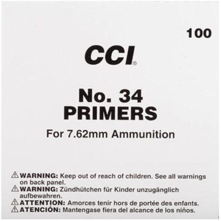 CCI 7.62mm NATO-Spec Military Primers M34- Box of 1000 (HAZMAT Fee Required)- CCI-0002