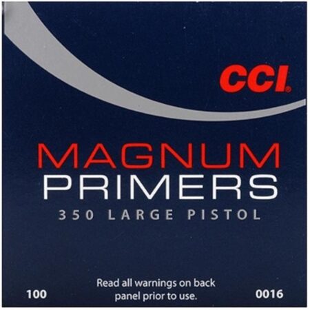 CCI Large Pistol Magnum Primers #350- Box of 100 (HAZMAT Fee Required)- 16-100