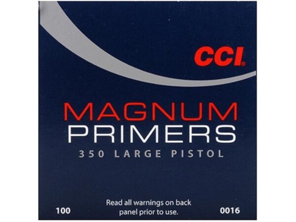 CCI Large Pistol Magnum Primers #350- Box of 100 (HAZMAT Fee Required)- 16-100