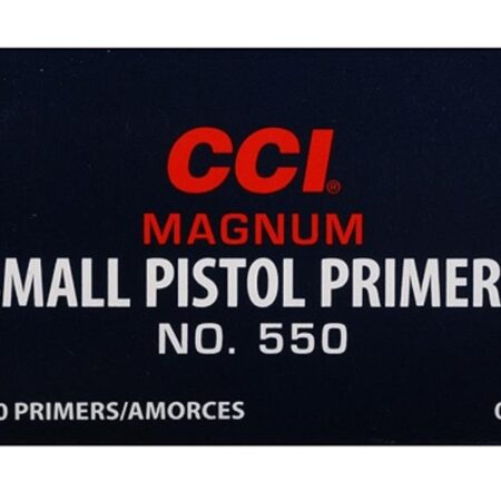 CCI Small Pistol Magnum Primers #550- Box of 100 (HAZMAT Fee Required)- 18-100