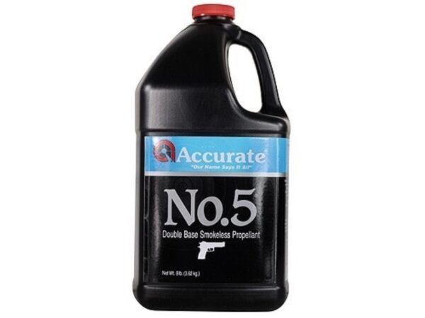 Accurate No. 5 Smokeless Powder- 8 Lbs. (HAZMAT Fee Required)- ACC58