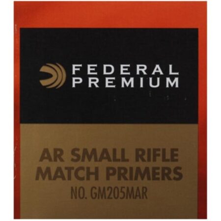 Federal Premium Gold Medal AR Match Grade Small Rifle Primers- Box of 1000 (HAZMAT Fee Required)- GM205MAR