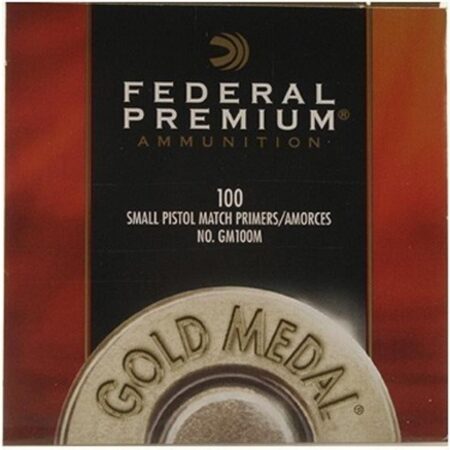 Federal Premium Gold Medal Small Pistol Match Primers #100M- Box of 1000 (HAZMAT Fee Required)- GM100M