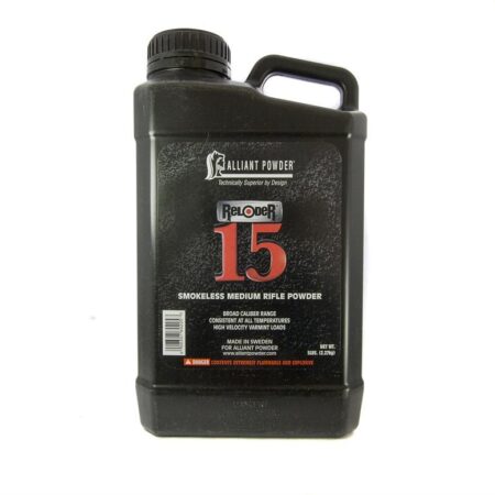 Alliant Reloder 15 Smokeless Powder- 5 Lbs. (HAZMAT Fee Required)- ARE155