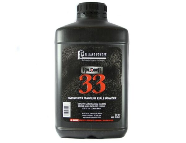 Alliant Reloder 33 Smokeless Powder- 8 Lbs. (HAZMAT Fee Required)- ARE338