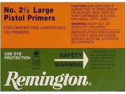 Remington Large Pistol Primers #2-1/2- Box of 1000 (HAZMAT Fee Required)- X22604
