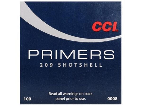 CCI Primers #209 Shotshell- Box of 100 (HAZMAT Fee Required)- CCI-0008-100