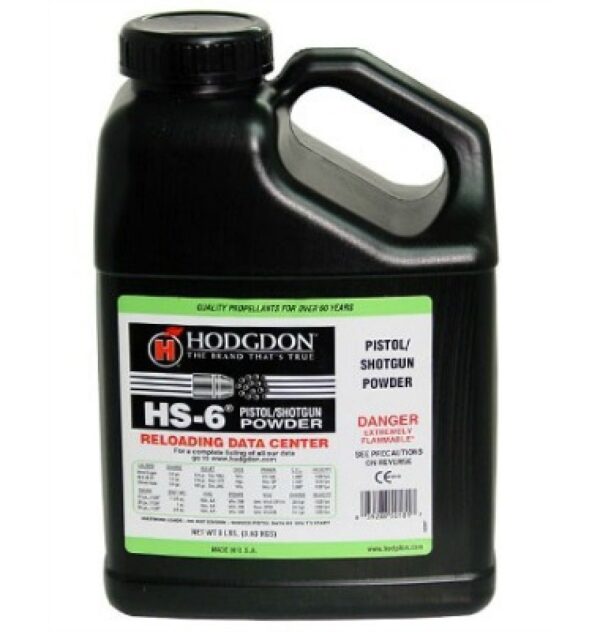 Hodgdon HS6 Smokeless Powder- 8 Lbs. (HAZMAT Fee Required)- HHS68