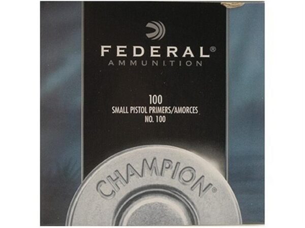 Federal Small Pistol Primers #100- Box of 100 (HAZMAT Fee Required)- NO.100-100