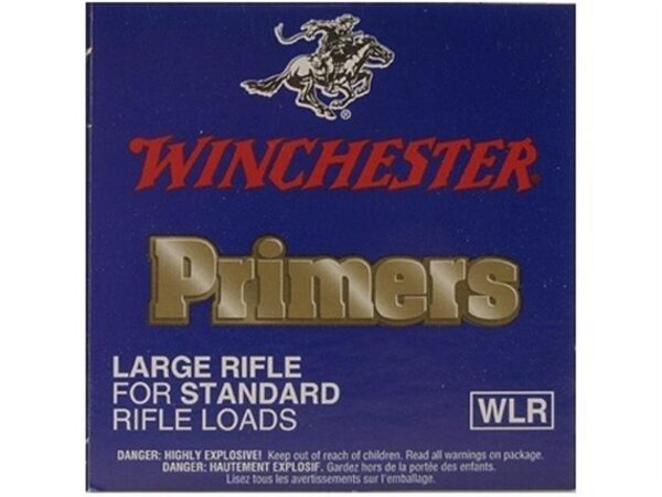 Winchester Large Rifle Primers #8-1/2- Box of 100 (HAZMAT Fee Required)- WLR-100