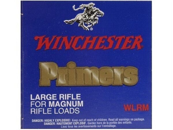 Winchester Large Magnum Rifle Primers #8-1/2M- Box of 100 (HAZMAT Fee Required)- WLRM-100