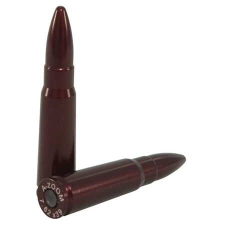 an image of the product A-ZOOM Action Proving Dummy Round, 7.62x39mm, Snap Cap, Package of 2- 12234