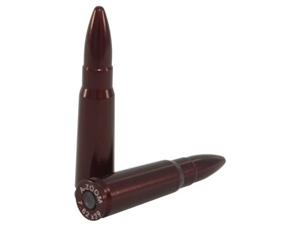 an image of the product A-ZOOM Action Proving Dummy Round, 7.62x39mm, Snap Cap, Package of 2- 12234