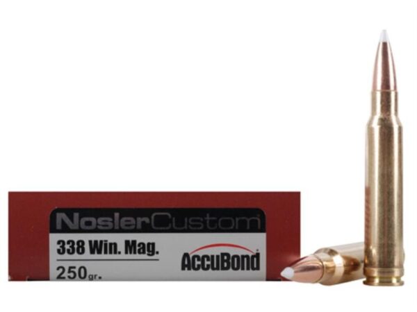 Nosler Trophy Grade .338 Winchester Magnum 250 Gr. AccuBond- Box of 20