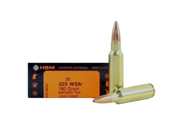 HSM .325 WSM 180 Gr. Barnes TSX- Lead Free- Box of 20