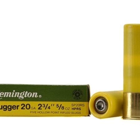 an image of the product Remington Slugger 20 Gauge 2-3/4" 5/8 oz Rifled Slug- Box of 5 - SP20RS