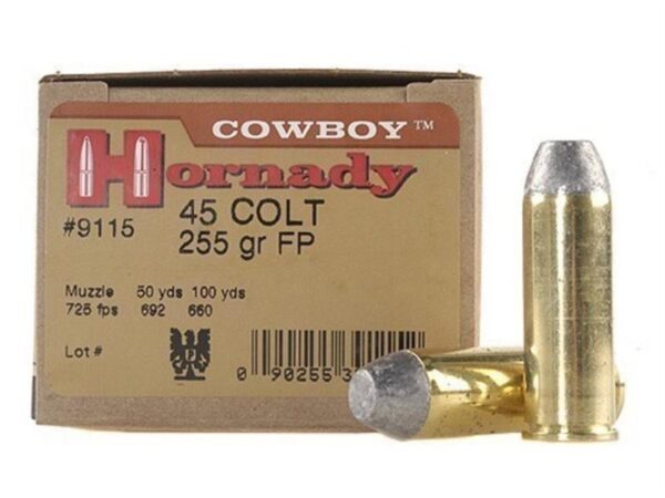 Hornady Frontier Cowboy .45 Colt (Long Colt) 255 Gr. Lead Flat Nose- Box of 20
