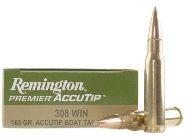 Remington Premier .308 Winchester 165 Gr. AccuTip Boat Tail- Box of 20