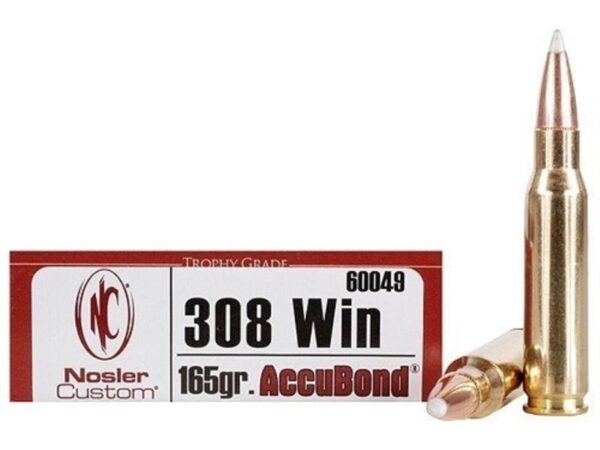 Nosler Trophy Grade .308 Winchester 165 Gr. AccuBond- Box of 20