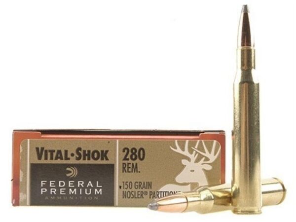 Federal Premium Vital-Shok .280 Remington 150 Gr. Nosler Partition- Box of 20