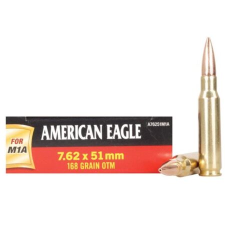 Federal American Eagle 7.62x51mm NATO 168 Gr. Open Tip Match for M1A- Box of 20