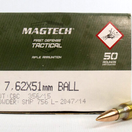 Magtech First Defense Tactical 7.62x51mm NATO 147 Gr. M80 Ball Full Metal Jacket- Box of 50