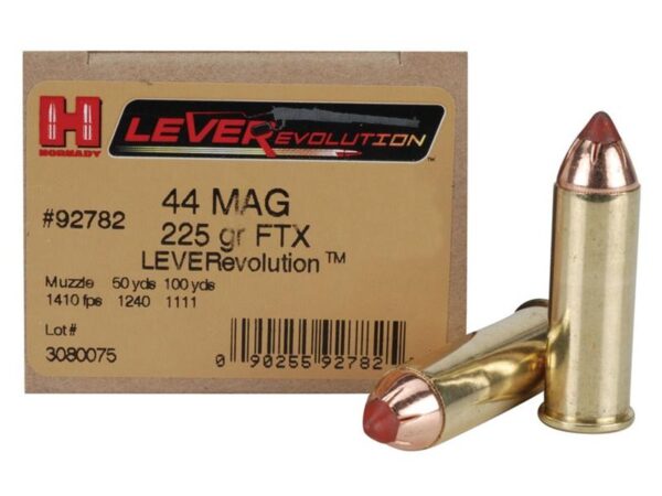 Hornady LEVERevolution .44 Remington Magnum 225 Gr. FTX- Box of 20