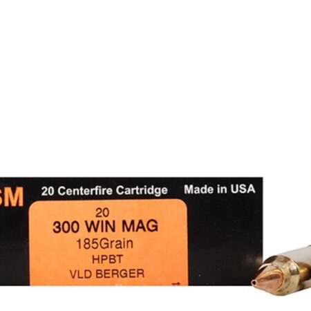 HSM Trophy Gold .300 Winchester Magnum 185 Gr. Berger Hunting VLD Hollow Point Boat Tail- Box of 20
