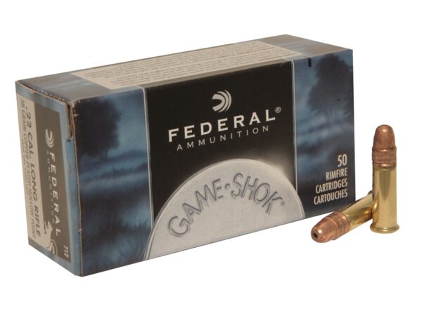 Federal Game-Shok .22 Long Rifle High Velocity 38 Gr. Plated Lead Hollow Point- Box of 500