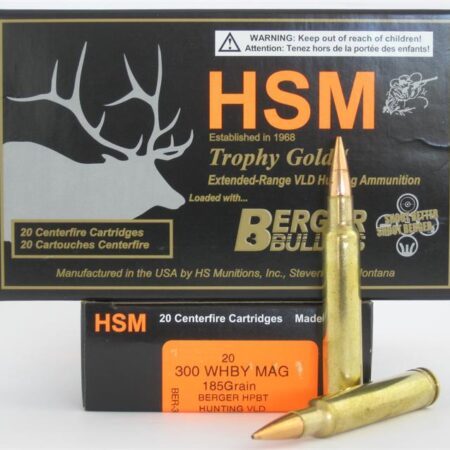 HSM Trophy Gold .300 Weatherby Magnum 210 Gr. Berger Hunting VLD Hollow Point Boat Tail- Box of 20