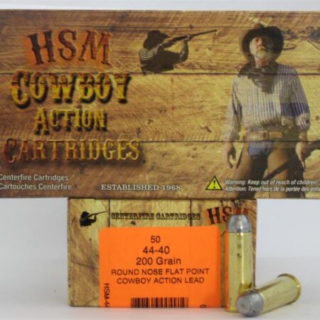 HSM .44-40 200 Gr. Round Nose Flat Point "Cowboy Action" Lead- Box of 50