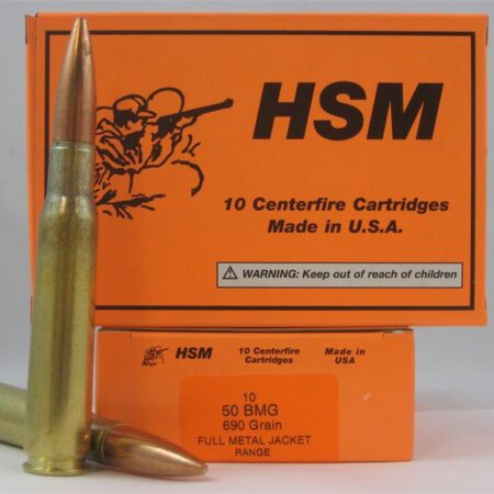 HSM .50 BMG 690 Gr. Full Metal Jacket- Box of 10