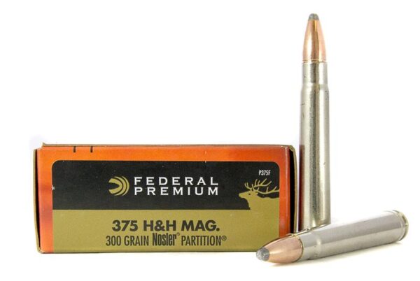 Federal Premium Vital-Shok .375 H&H Magnum 300 Gr. Nosler Partition- Box of 20