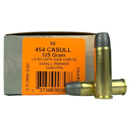 HSM "Bear Load" .454 Casull 325 Gr. Lead WFN Gas Check - Box of 50- 454C-4-N