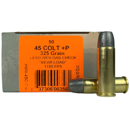 HSM "Bear Load" .45 Long Colt +P 325 Gr. Lead WFN Gas Check - Box of 50- 45C-7-N