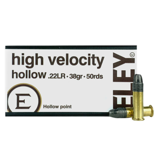 Eley High Velocity .22 Long Rifle 38 Gr. Hollow Point- Box of 50