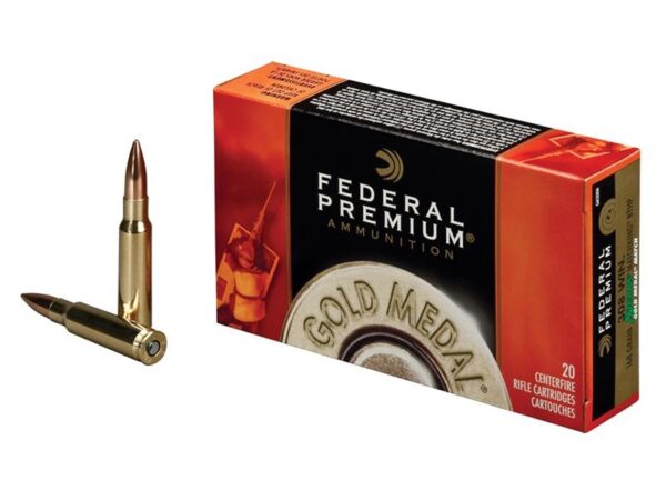 Federal Premium Gold Medal .308 Winchester 168 Gr. Sierra MatchKing Hollow Point Boat Tail- Box of 20