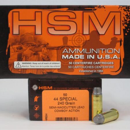 HSM .44 Special 240 Gr. Semi-Wadcutter "Cowboy Action Lead"- Box of 50