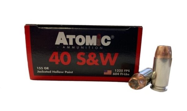 Atomic .40 S&W 155 Gr. Jacketed Hollow Point- Box of 20