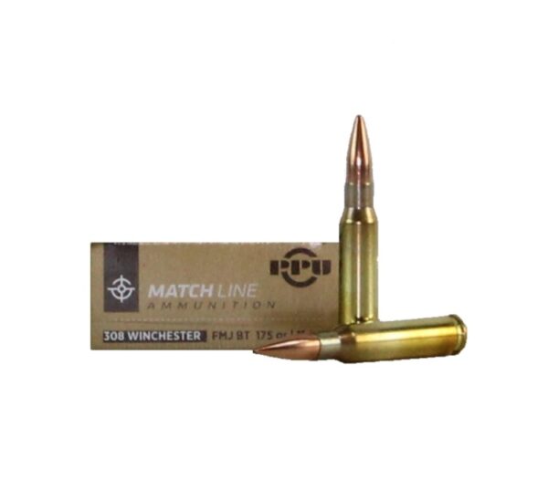 Prvi Partizan Match .308 Winchester 175 Gr. Full Metal Jacket Boat Tail- Box of 20