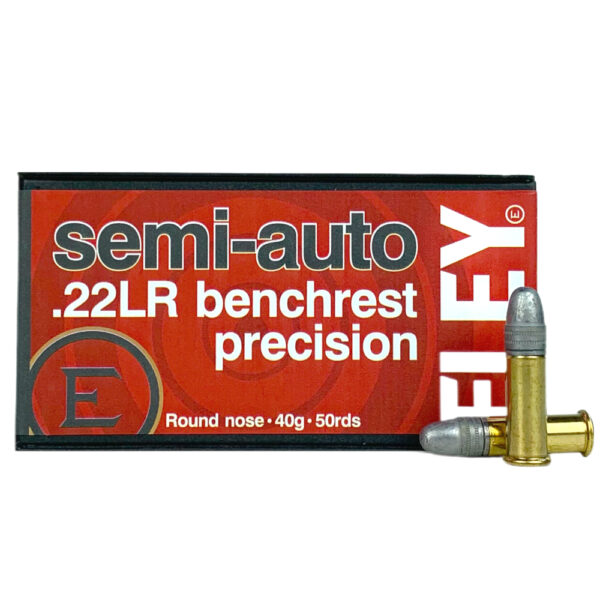 Eley Semi-Auto Benchrest Precision .22 Long Rifle 40 Gr. Round Nose- Box of 50