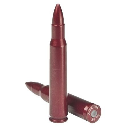 an image of the product A-ZOOM Action Proving Dummy Round, 30-06 Springfield, Snap Cap, Package of 2- 12227