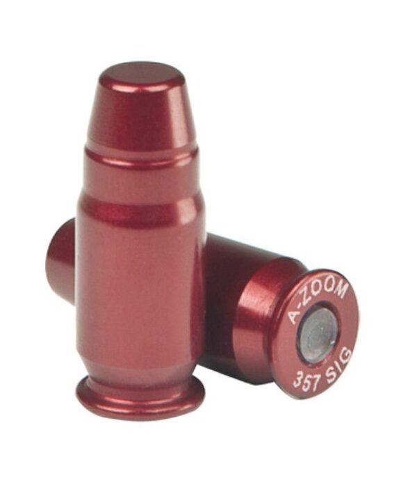 an image of the product A-ZOOM Action Proving Dummy Round, .357 Sig, Snap Cap, Package of 5- 15159