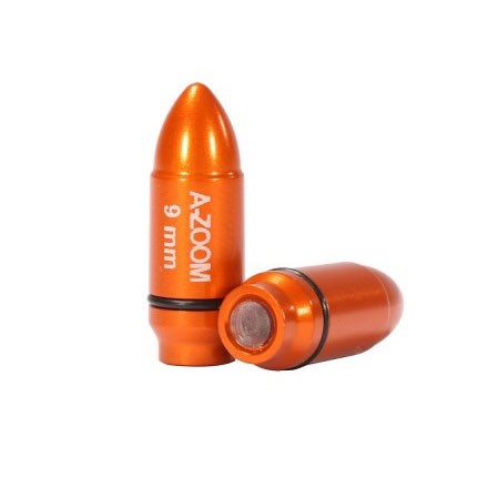 an image of the product A-ZOOM Action Proving Dummy Round 9mm, Striker Cap, Package of 2- 17102