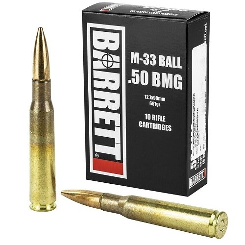 Barrett .50 BMG 661 Gr. M33 Ball Full Metal Jacket Steel
