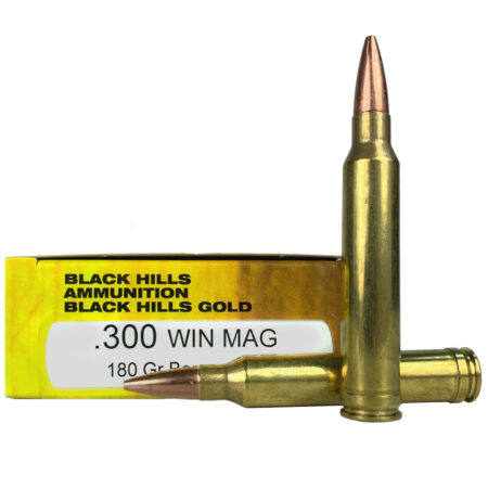 an image of the product Black Hills Gold .300 Winchester Magnum 180 Gr. Barnes Triple-Shock X Bullets Hollow Point Flat Base- Lead-Free- Box of 20- 1C300WMBHGN1