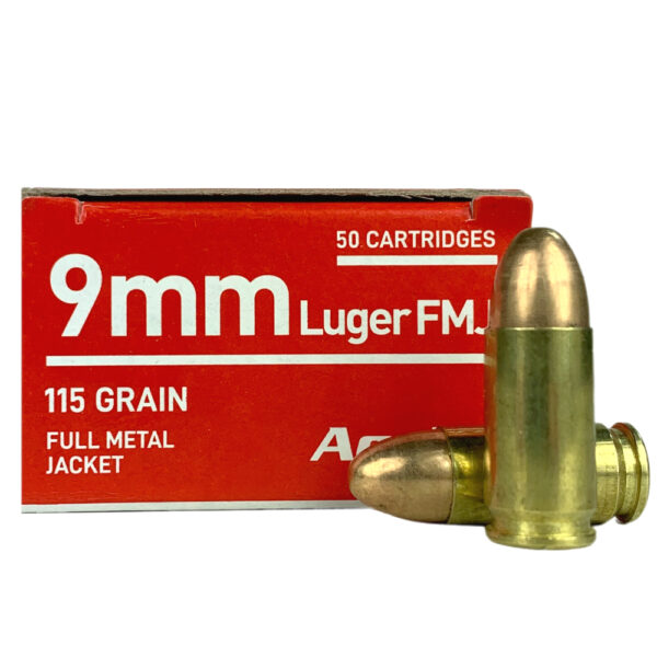 an image of the product Aguila 9mm Luger 115 Gr. Full Metal Jacket- Box of 50- 1E097704